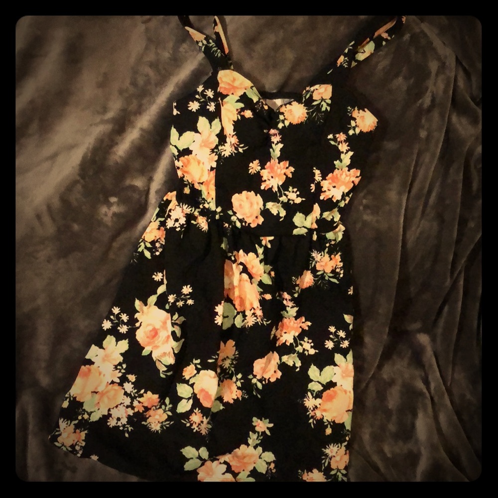 3-5 black rose dress